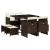 Set mobilier de grădină cu perne, 9 piese, maro, poliratan GartenMobel Dekor