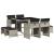 Set mobilier grădină cu perne, 9 piese, gri deschis, poliratan GartenMobel Dekor