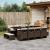Set mobilier de grădină, 13 piese, maro, cu perne, poliratan GartenMobel Dekor
