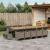 Set mobilier de grădină cu perne, 15 piese, gri, poliratan GartenMobel Dekor