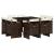Set mobilier de grădină cu perne, 9 piese, maro, poliratan GartenMobel Dekor