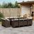 Set mobilier de grădină, 13 piese, maro, cu perne, poliratan GartenMobel Dekor