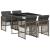 Set mobilier de grădină cu perne, 5 piese, gri, poliratan GartenMobel Dekor