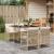 Set mobilier de grădină cu perne, 5 piese, bej, poliratan GartenMobel Dekor