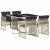 Set mobilier de grădină cu perne, 5 piese gri deschis poliratan GartenMobel Dekor