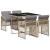 Set mobilier de grădină cu perne, 5 piese, bej, poliratan GartenMobel Dekor