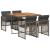 Set mobilier de grădină cu perne, 5 piese, gri, poliratan GartenMobel Dekor
