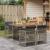 Set mobilier de grădină cu perne, 5 piese, gri, poliratan GartenMobel Dekor