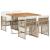 Set mobilier de grădină cu perne, 5 piese, bej, poliratan GartenMobel Dekor