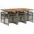 Set mobilier de grădină cu perne, 7 piese, gri, poliratan GartenMobel Dekor