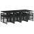 Set mobilier de grădină cu perne, 9 piese, negru, poliratan GartenMobel Dekor