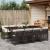 Set mobilier de grădină cu perne, 9 piese, maro, poliratan GartenMobel Dekor