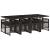 Set mobilier de grădină cu perne, 9 piese, maro, poliratan GartenMobel Dekor