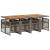 Set mobilier grădină cu perne, 9 piese, gri, poliratan GartenMobel Dekor