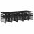 Set mobilier de exterior cu perne, 11 piese, negru, poliratan GartenMobel Dekor