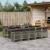 Set mobilier de grădină cu perne, 11 piese, gri, poliratan GartenMobel Dekor
