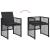 Set mobilier de grădină cu perne, 9 piese, negru, poliratan GartenMobel Dekor