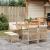 Set de masă pentru grădină, 9 piese, cu perne, bej, poliratan GartenMobel Dekor