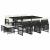 Set mobilier de exterior cu perne, 11 piese, negru, poliratan GartenMobel Dekor