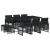 Set mobilier de exterior cu perne, 11 piese, negru, poliratan GartenMobel Dekor