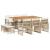 Set mobilier de grădină cu perne, 11 piese, bej, poliratan GartenMobel Dekor