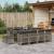 Set mobilier de grădină cu perne, 13 piese, gri, poliratan GartenMobel Dekor