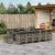 Set mobilier de grădină cu perne, 15 piese, gri, poliratan GartenMobel Dekor