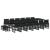 Set mobilier de grădină cu perne, 17 piese, negru, poliratan GartenMobel Dekor