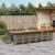 Set mobilier de grădină cu perne, 17 piese, gri, poliratan GartenMobel Dekor