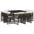 Set mobilier de grădină cu perne, 9 piese, maro, poliratan GartenMobel Dekor