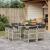 Set mobilier grădină cu perne, 9 piese, gri deschis, poliratan GartenMobel Dekor