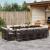 Set mobilier de grădină, 13 piese, maro, cu perne, poliratan GartenMobel Dekor