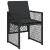 Set mobilier de grădină cu perne, 15 piese, negru, poliratan GartenMobel Dekor