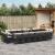 Set mobilier de grădină cu perne, 17 piese, negru, poliratan GartenMobel Dekor