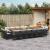 Set mobilier de grădină cu perne, 17 piese, negru, poliratan GartenMobel Dekor