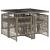 Set mobilier de grădină cu perne, 5 piese, gri, poliratan GartenMobel Dekor