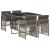 Set mobilier de grădină cu perne, 5 piese, gri, poliratan GartenMobel Dekor
