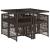 Set mobilier de grădină, 5 piese, cu perne, maro, poliratan GartenMobel Dekor