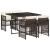 Set mobilier de grădină, 5 piese, cu perne, maro, poliratan GartenMobel Dekor