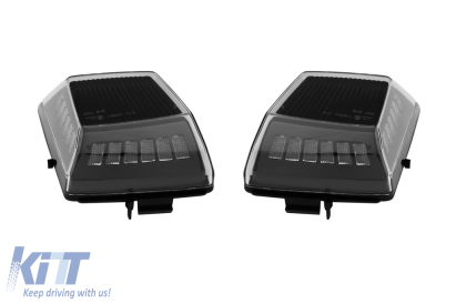 Kit de semnalizatoare LED laterale potrivit pentru Mercedes G-Class W464 2018-2024 cu bază neagră, stânga + dreapta Performance AutoTuning