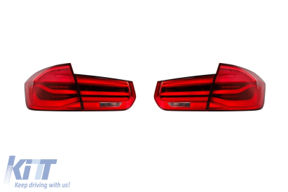 Stopuri Full LED tip M3 potrivite pentru BMW seria 3 F30 2013-2018 cu bază roșie, stânga și dreapta Performance AutoTuning