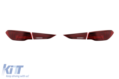 Stopuri LED 3D tip CSL potrivite pentru BMW Seria 4 G22 Coupe, G23 Cabrio, G26 Gran Coupe după 2021 cu bază roșie, stânga și dreapta Performance AutoTuning
