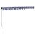 Copertină retractabilă albastru/alb, 3x2,5 m, textil/aluminiu GartenMobel Dekor