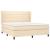 Pat box spring cu saltea, crem, 160x200 cm, material textil GartenMobel Dekor