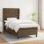 Pat box spring cu saltea, maro închis, 80x200 cm, textil GartenMobel Dekor