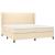 Pat box spring cu saltea, crem, 200x200 cm, textil GartenMobel Dekor