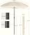 SONGMICS Umbrela terasa gradina sau plaja, cu inclinare, husa, diametru 200cm, bej Household NewTrend