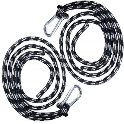 Kit de montare hamac cu 2 franghii de 180cm si 2 carabine, sarcina 2x200kg Household NewTrend