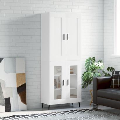 Dulap înalt, alb, 69,5x34x180 cm, lemn compozit GartenMobel Dekor