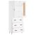 Dulap înalt, alb, 69,5x34x180 cm, lemn compozit GartenMobel Dekor